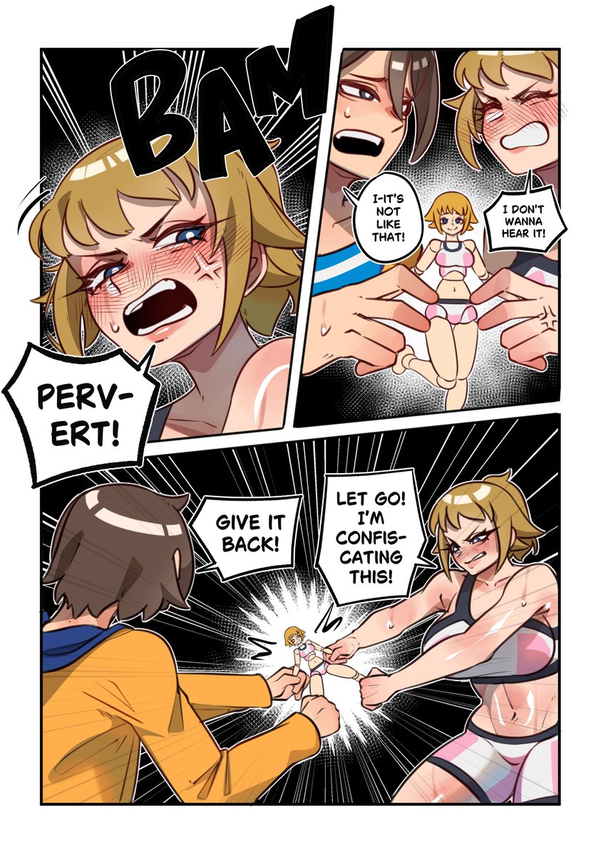 SingularityTsf's tweet photo. One of Our Latest Mini Comic Commissions released on our Patreon featuring Fumina Hoshino! (from Gundam Build Fighters Try) #bodyswap #入れ替わり #FuminaHoshino #Gundam https://t.co/aTkWaASTC3