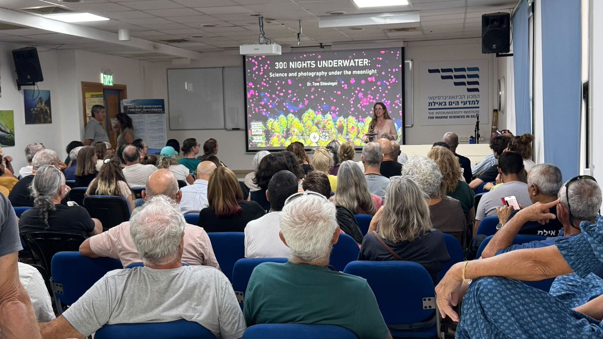 iui_eilat's tweet photo. 300 nights underwater, 100+ guests, and incredible stories from beneath the surface! 🌊📸

Last Thursday, we hosted Dr. Tom Shlesinger at IUI Eilat for a fascinating journey into coral reefs after dark, exploring coral reproduction, photography, and scientific discoveries. https://t.co/J8QICYZbLb