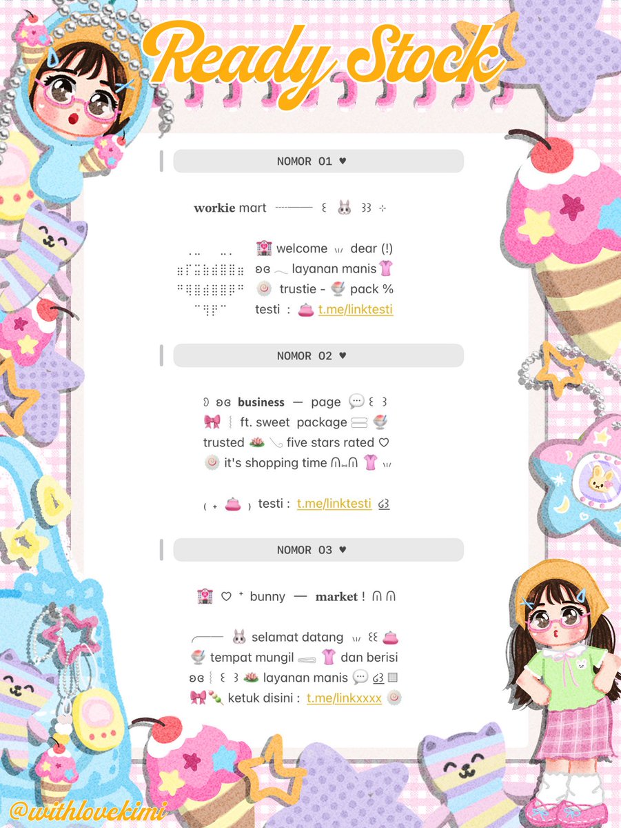withlovekimi's tweet photo. ⠀
⠀⠀♥︎  ︴꒰⠀help retweet? arigatOu!⠀꒱
⠀⠀╭──⠀#zonauang  ୨୧

⠀⠀Moshi⠀__⠀mOsh?!⠀ready stock 🍏
⠀⠀🪁 🍊  wording  pinned  for  BA  🚒
⠀⠀siap⠀dibeli! ☀️ 𓈈 sekarang!  :¨ ·.· ¨:
⠀⠀ⓘ  ☆   harga:⠀IDR  5.500 coins⠀🌀

⠀⠀꒰⠀꒱⠀⑅⠀yuk  jajan !  🎒
⠀ https://t.co/K34nplLbSG