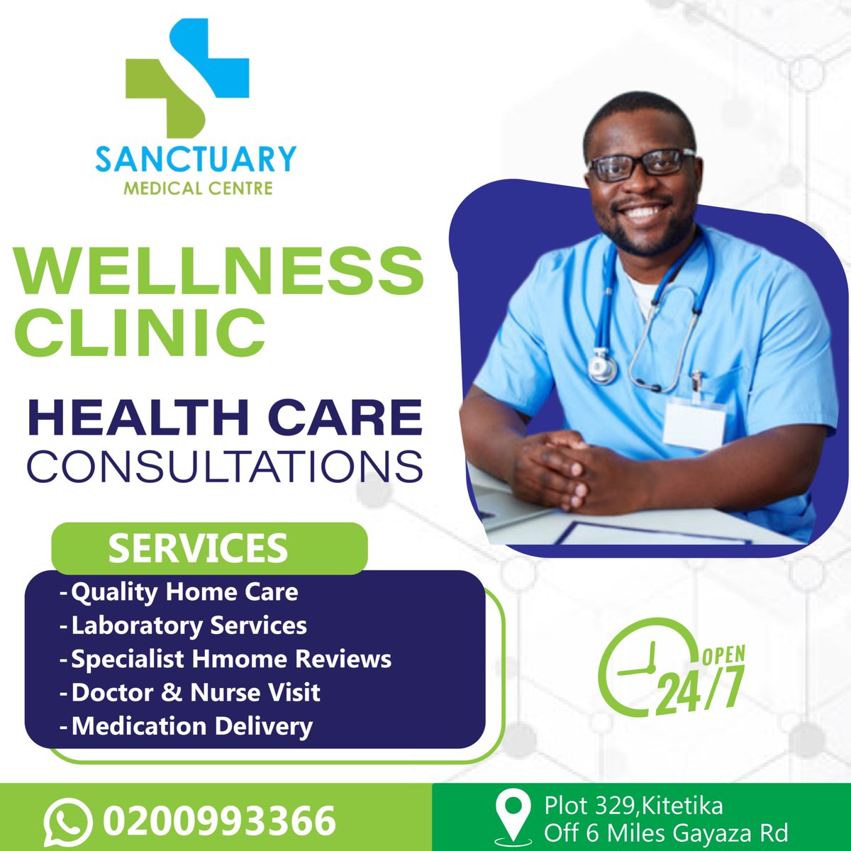 SMC_UG's tweet photo. Wellness is more than being free from illness  it’s about living healthier and better. 
At Sanctuary Medical Centre, we are committed to putting your health and wellbeing first.

#AtSanctuaryWeCare #MedicalExcellenceAndCare
#WellnessClinic https://t.co/Bm2uJZmHJR