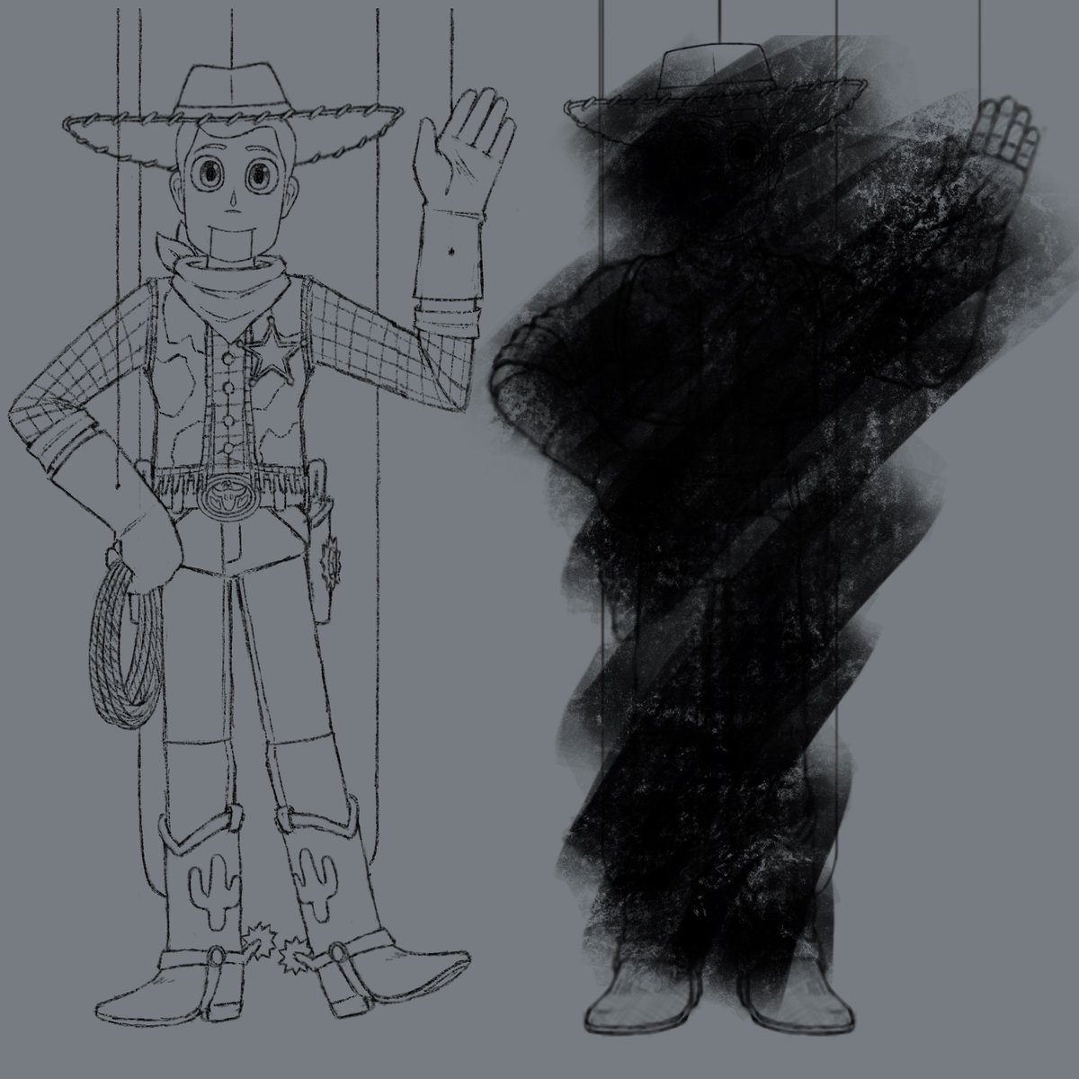 AySpooky1's tweet photo. W.I.P
.
Sheriff Woody Pride Design V2.5 
.
(Cause I change his body type, lmao) https://t.co/IgsBPHJSUr