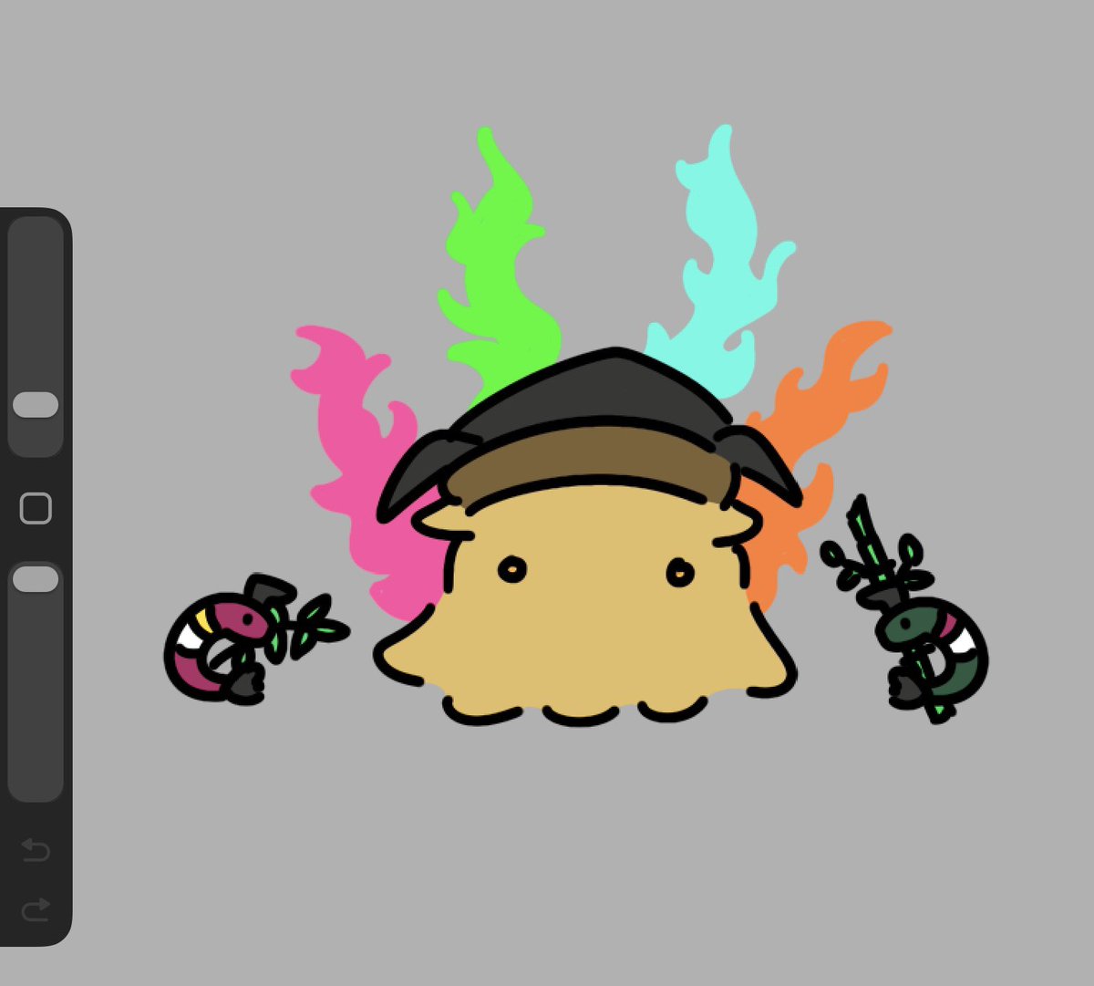 searednerves's tweet photo. octopokina and satono/mai srimp while i'm getting boulders thrown at me in dnd https://t.co/wH93nocstq