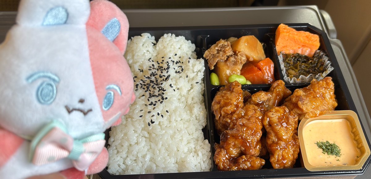 ka_na2434's tweet photo. 帰りにつえーと同じお弁当🍱買えた！
あかぎさん人参は食べましたか？

#かなでさんちのさけたうん https://t.co/Mlcg1KFos9