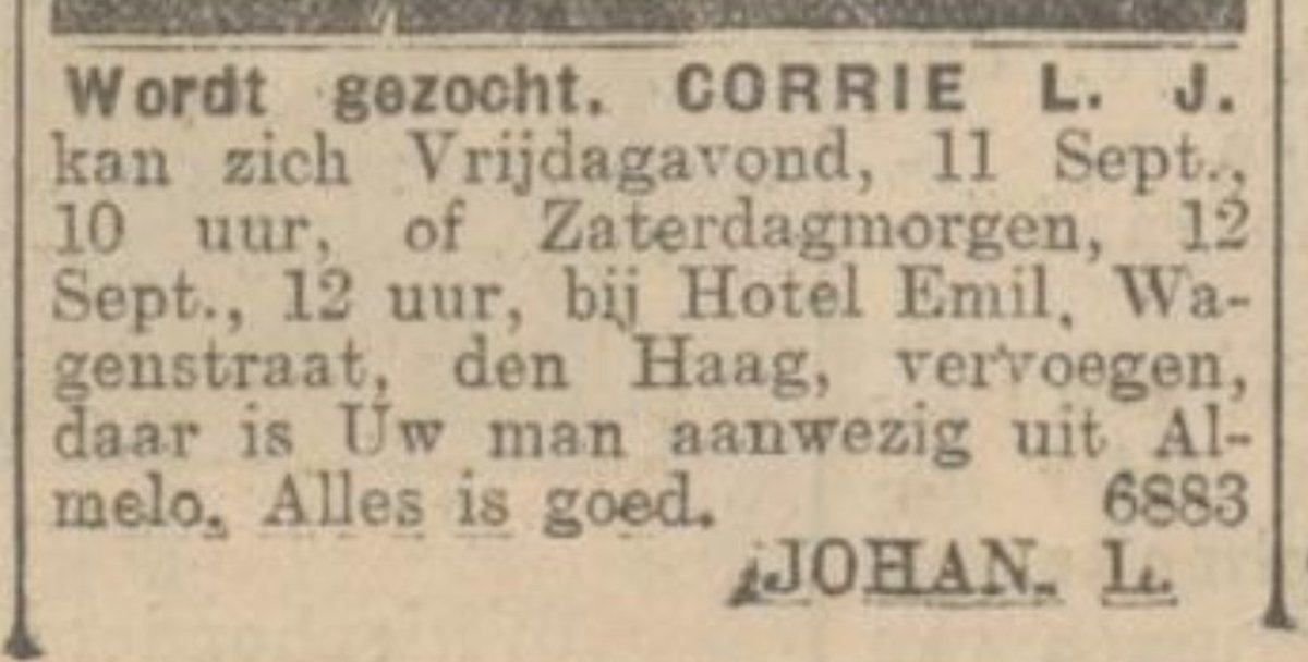 marktraa's tweet photo. Wat zou het verhaal zijn achter deze advertentie uit 1931? Volg Liefde van Toen op Instagram! https://t.co/QdQEkC5yji