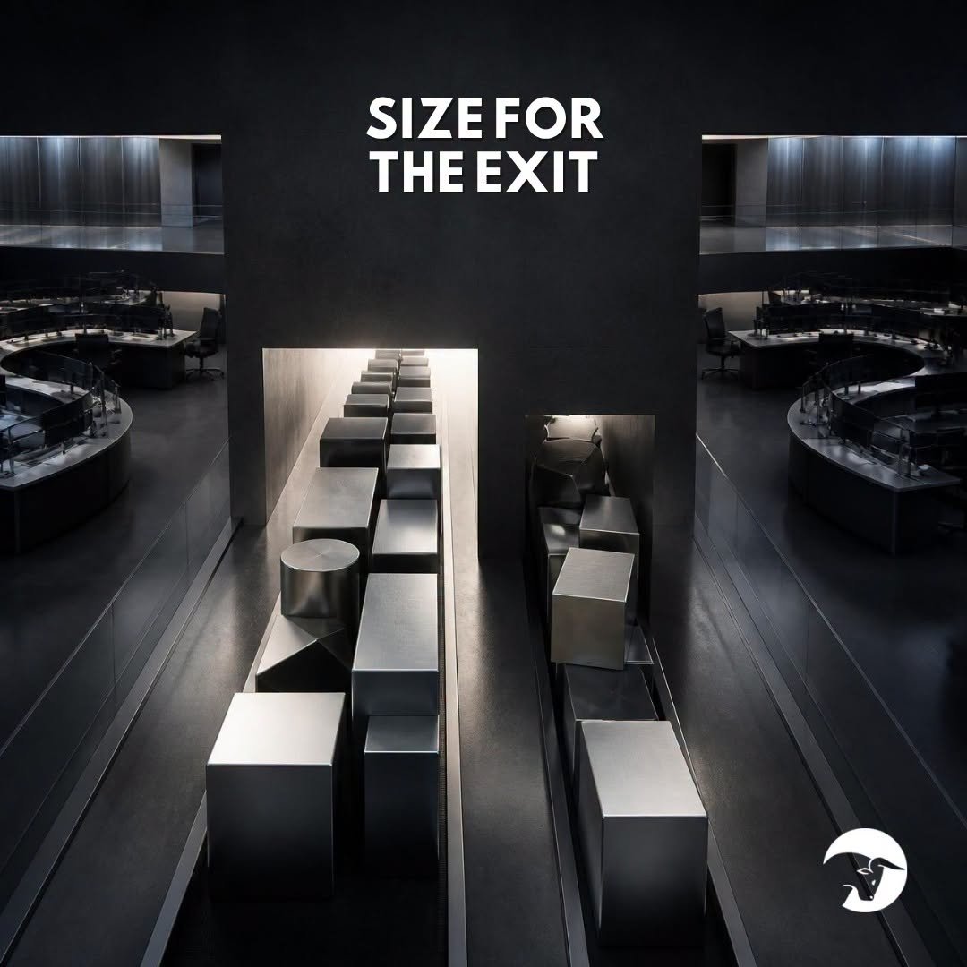 DeltaNinety's tweet photo. Position size should reflect how easily you can get out, not how strongly you feel about the idea.
Thin liquidity can turn a normal exit into slippage fast. Size for the market you can actually trade.
#PositionSizing #LiquidityRisk #RiskManagement #DayTrading #LiveTraders https://t.co/nMwc3PSElF