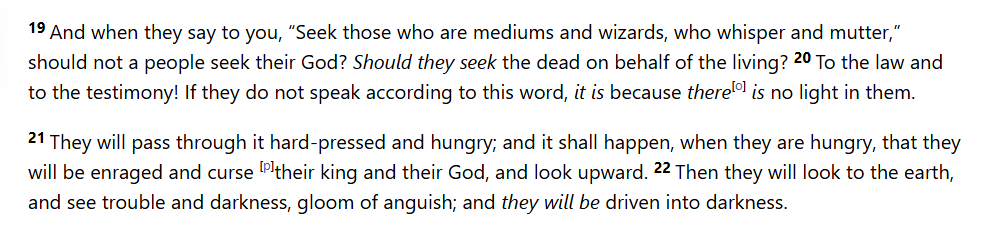 iggyb89's tweet photo. Isaiah 8 (NKJV)
I have a feeling these verses will make more sense within the next 5 to 10 years... https://t.co/hlsZktZUsk