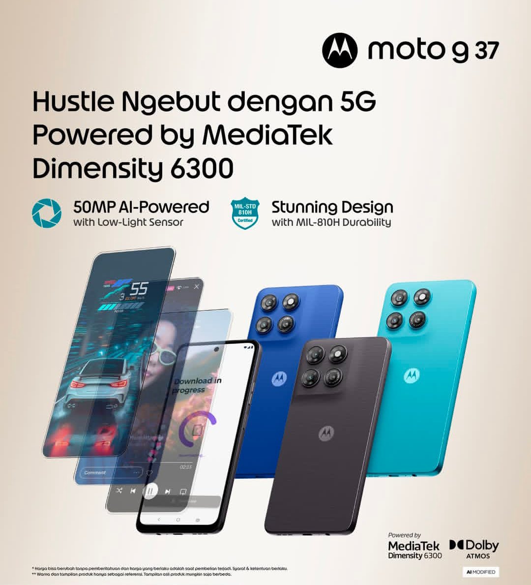 henzanura's tweet photo. @motorola_idn Ngapain keluar duit banyak buat HP 5G kalau Moto G37 udah bisa kasih koneksi ngebut, fitur kece, dan harga ramah di kantong. π₯
@omank_merysa @parist_dewi_ @fitriyahaww
#MotoG37 #MadeForHustle https://t.co/sccTQtCL0K