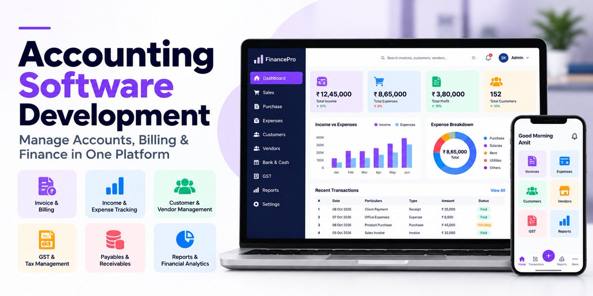 MVisionSolution's tweet photo. Accounting Software Development for Modern Businesses

#AccountingSoftware #AccountingSoftwareDevelopment #CustomAccountingSoftware #BusinessSoftware #GSTSoftware #BillingSoftware #FinancialSoftware #CustomSoftwareDevelopment #SoftwareDevelopment #MaxVisionSolutions https://t.co/mxKCgL4K6T