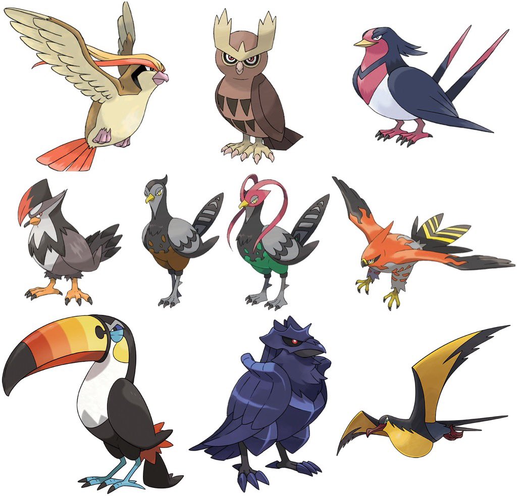 Poliwag107's tweet photo. I love regional bird Pokémon! I can’t wait to see the one for Gen 10! 🕊️ https://t.co/Zx0ulV9WBV