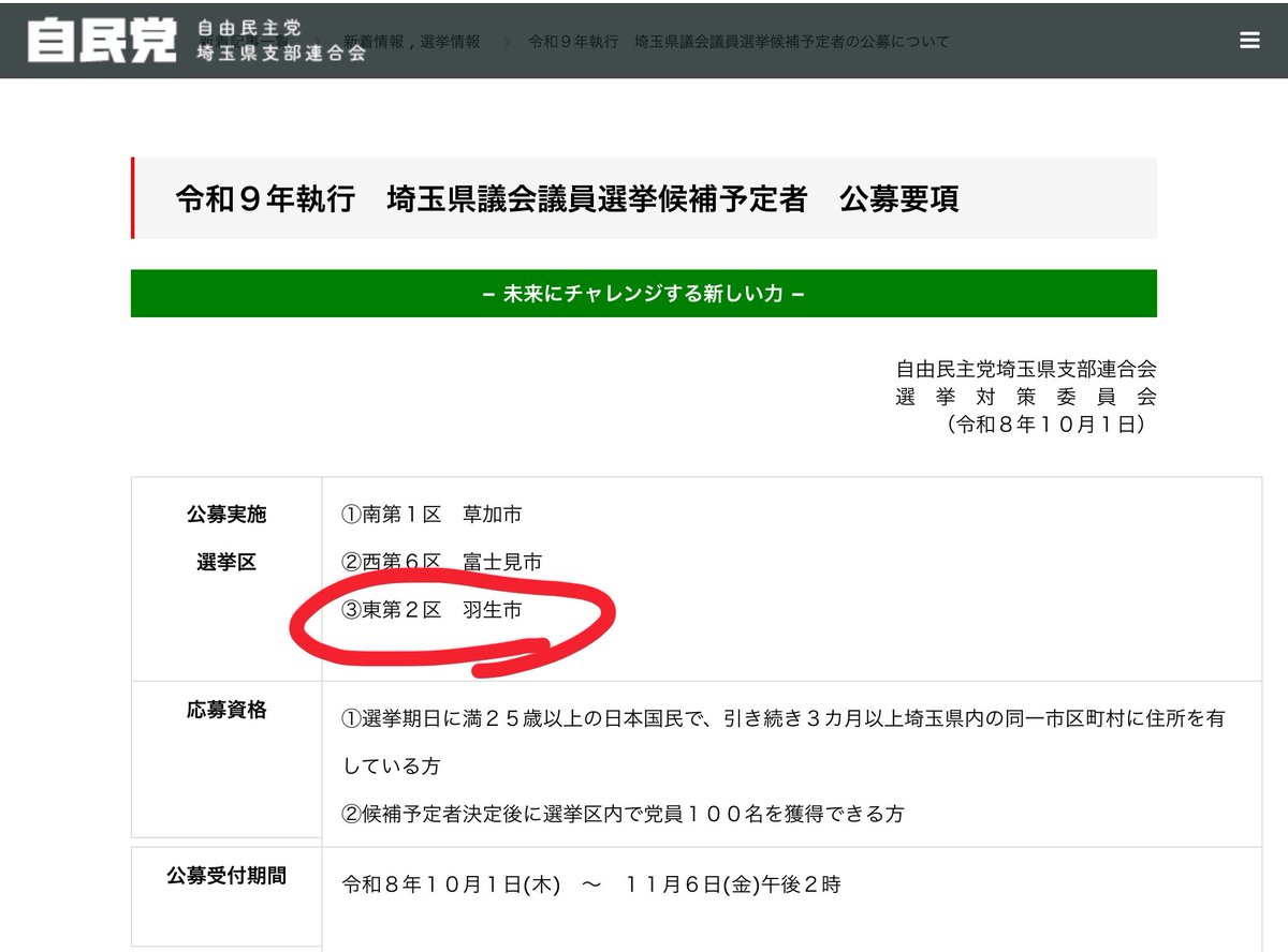 tori_haruaki's tweet photo. 自民党が諸井真英県議の選挙区へ送り込む刺客を募集してる
https://t.co/PON9JUhG2C https://t.co/xdU0fT64Ba