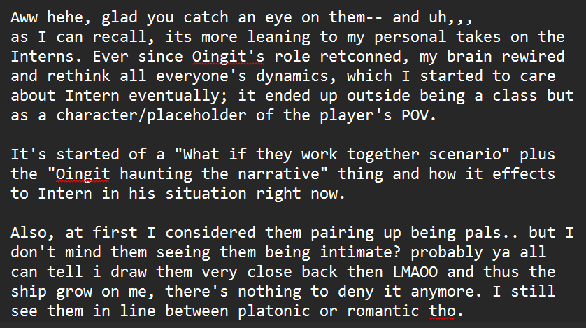 bloxxershishi's tweet photo. 'What made you shipp the interns? I started to adore them thanks to you!'
->> Im trying not to yap too much here anon, my bad for the paragraphic response AHSJHAJHS
#Oingtern https://t.co/U5qpj2cYwQ