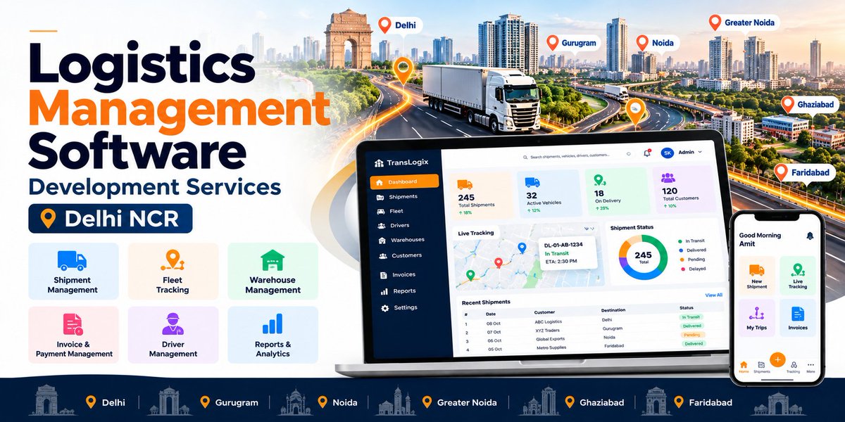 MVisionSolution's tweet photo. Logistics Management Software Development in Delhi NCR
#LogisticsSoftware #LogisticsManagementSoftware #LogisticsSoftwareDevelopment #TransportManagementSoftware #FleetManagementSoftware #DeliveryManagementSoftware #DelhiNCR #Gurugram #Noida #Faridabad #CustomSoftwareDevelopment https://t.co/AeifbVmEsa