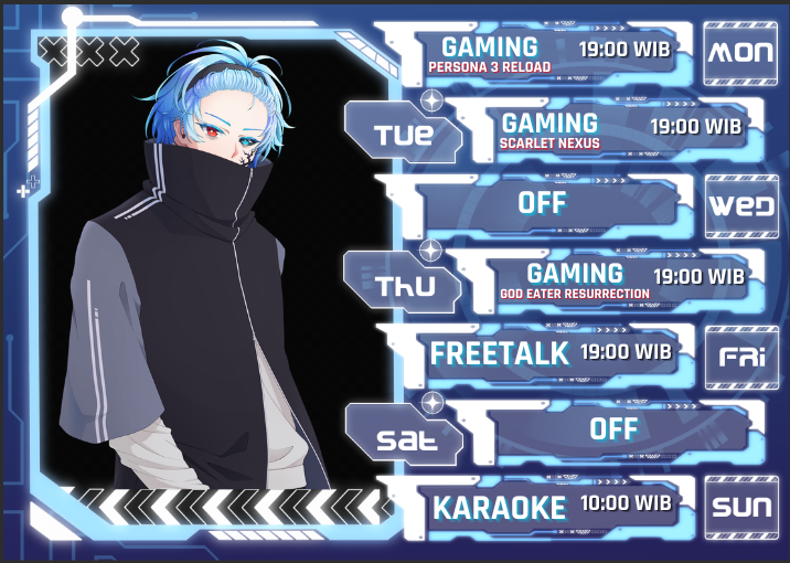 zeroshugavox's tweet photo. Selamat siang π
Berikut adalah jadwal stream untuk tanggal 12-18 Oktober. Perlu diingat, jadwal dapat berubah tergantung situasi dan kondisi πββοΈ
General: #ZeroShuga
Fanart: #ShugaDraw
Clip: #ShugaClip
Live stream: #ShugaLive https://t.co/w2iGs5zv06
