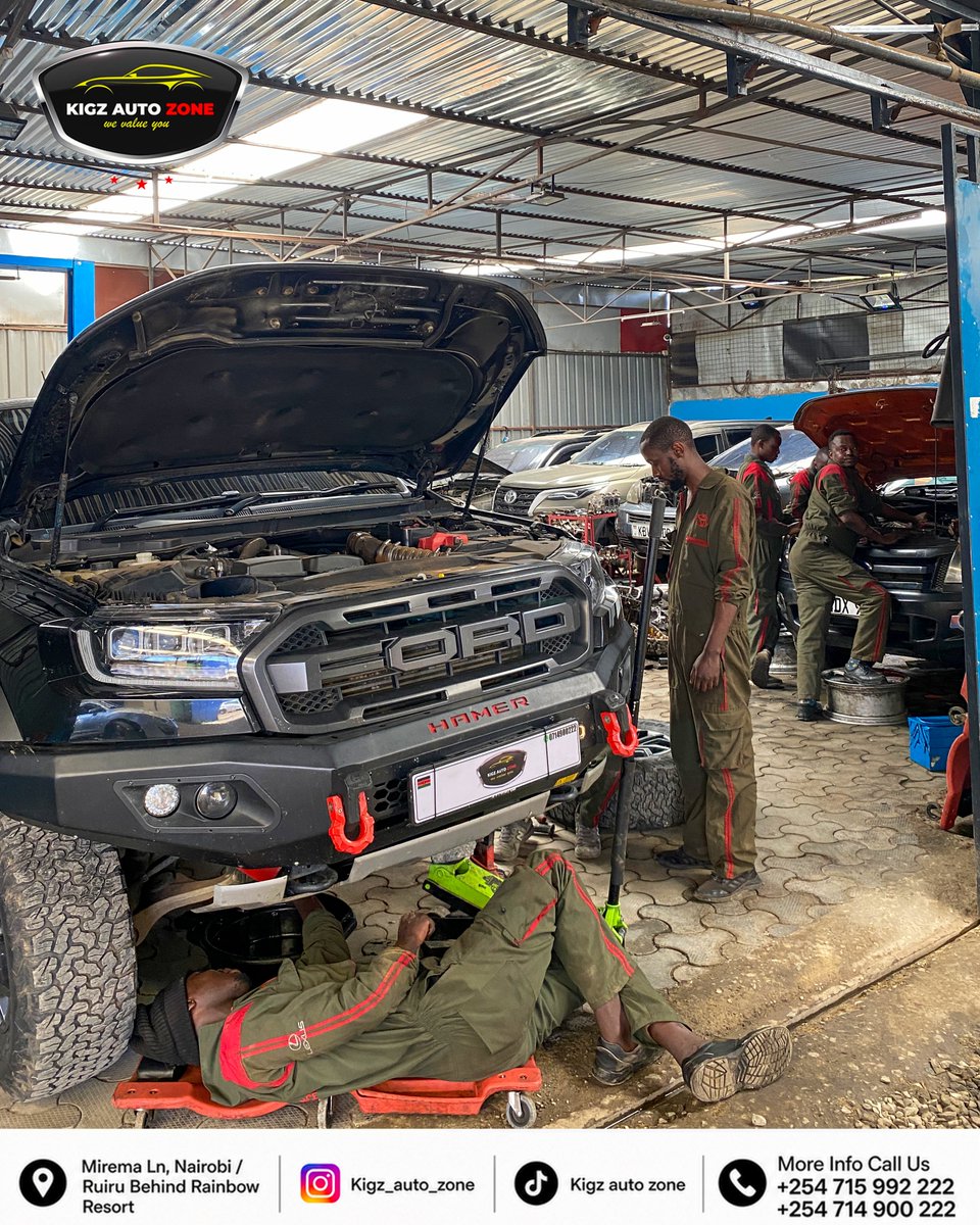 KigzAutoZone254's tweet photo. GARAGE DAY at Kigz Auto Zone. 

Hoods up. Team locked in. Real work happening.
From diagnostics and servicing to engine, suspension and mechanical repairs, we handle the job with care.

📞 0714 900 222 | 0715 992 222 
📍 Mirema Lane &amp; Ruiru

#KigzAutoZone #GarageLife #AutoRepair https://t.co/CUgYutI3gK
