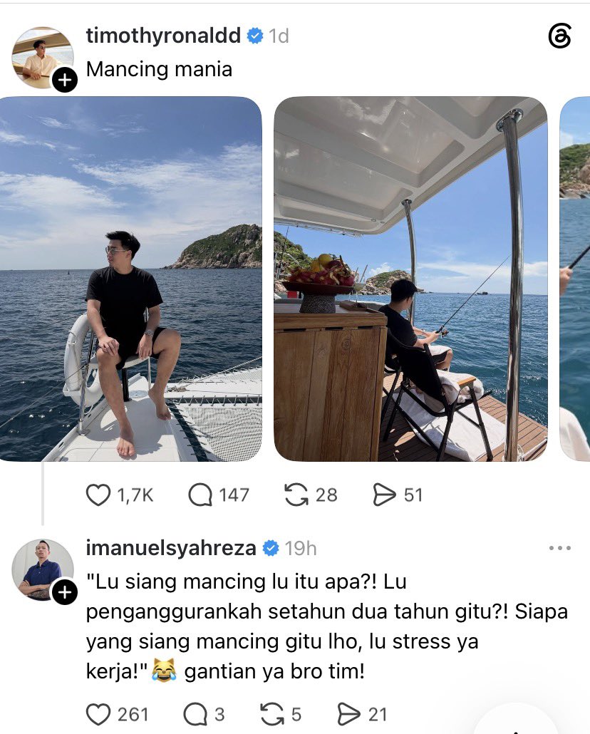 LambeSahamjja's tweet photo. Kocakk bukannya kerja malah mancing https://t.co/LEDMXduiPW