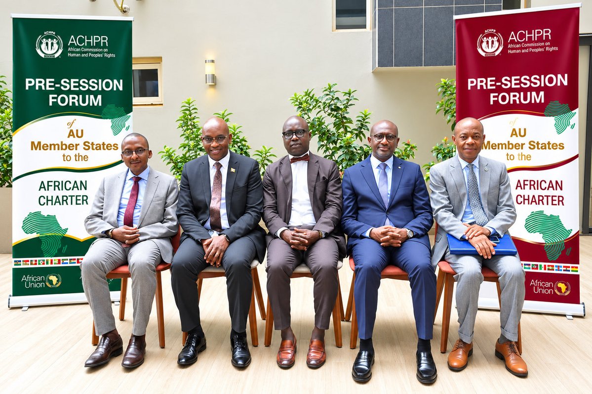 willynyamitwe's tweet photo. In #Dakar, I successfully chaired the 3rd Pre-Session Forum of States Parties to the African Charter on Human and Peoples' Rights (10–11 Oct). We agreed on: a follow-up mechanism for recommendations, stronger Commission resources, meaningful youth and women inclusion, and a united African voice on the Right to Development.