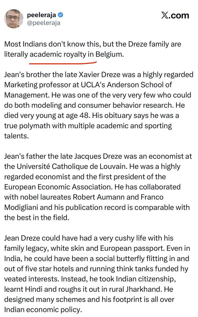 TrulyMonica's tweet photo. Leftists pretend to believe in ideals of equality and justice in public but deep inside they are suckers for nepotism, dynastic politics and suffer from the “jaanta nahi hai mera baap kaun hai” syndrome. 

Respect Jean Dreaze. Why? Because his family is academic royalty 🤡🤡🤡 https://t.co/pPd3lKnkc8