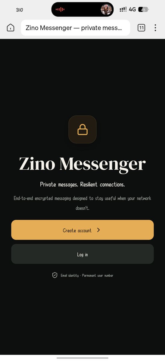 AmosAmos0147's tweet photo. Zino Messenger
New update 
✅ Real-time messaging
✅ Email + password signup
✅ Permanent 9-digit user numbers
✅ Splash screen + icon live
Missing: E2EE, native Kotlin/Swift engine, calls.

Looking for a technical co-founder.
https://t.co/3oeQWUzm5l https://t.co/jGUgywSGsj