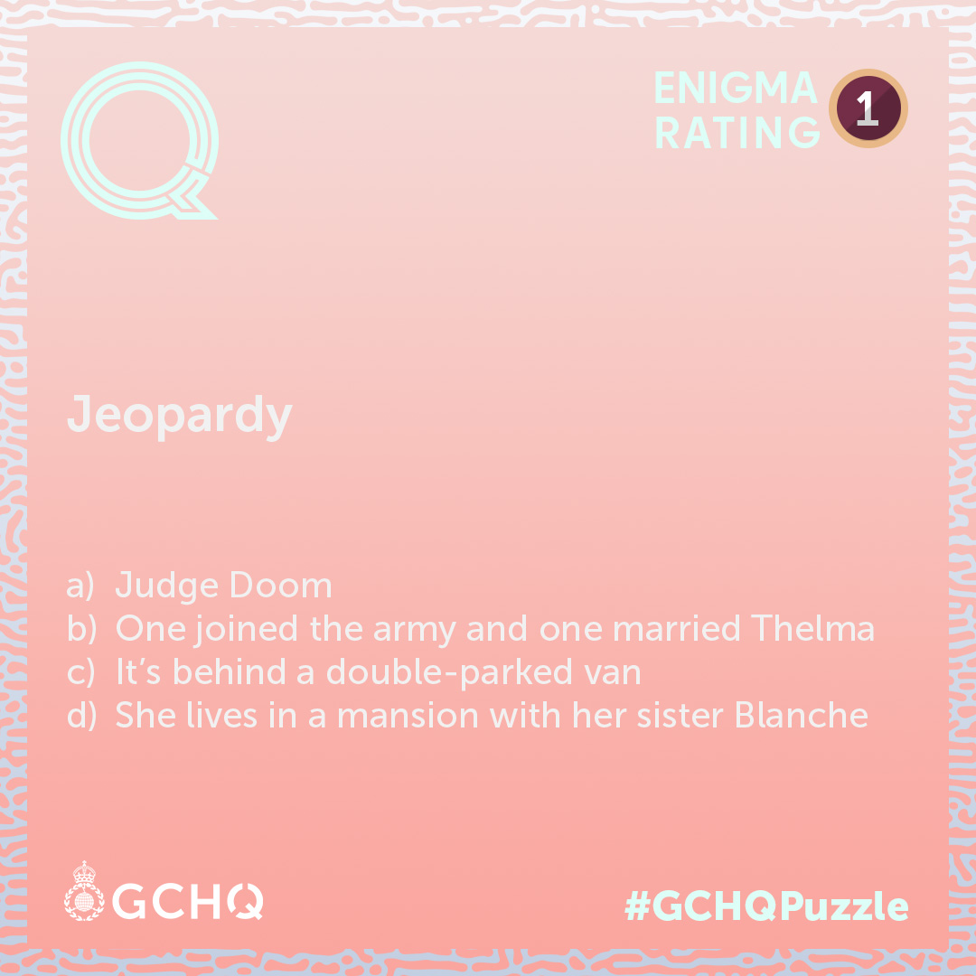 GCHQ's tweet photo. 🔥 Your weekly #GCHQPuzzle brain teaser is here! 🧩 

Think you’re up for it? Solve this week’s puzzle and comment your answer below👇 https://t.co/gISFkPBPuN