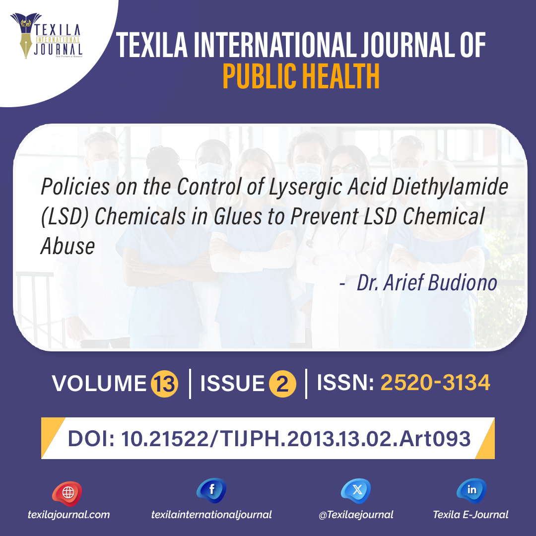 Texilaejournal's tweet photo. Explore the latest study in the Texila International Journal of Public Health by Dr. Arief Budiono.
Read more: https://t.co/v4ciwGUkno
#Texila #TexilaInternationalJournal #PublicHealth #LSDControl #ChemicalAbusePrevention #PublicHealthPolicy #DrugAbusePrevention #ChemicalSafety https://t.co/lreEuXnknD