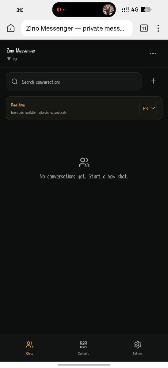 AmosAmos0147's tweet photo. Zino Messenger
New update 
✅ Real-time messaging
✅ Email + password signup
✅ Permanent 9-digit user numbers
✅ Splash screen + icon live
Missing: E2EE, native Kotlin/Swift engine, calls.

Looking for a technical co-founder.
https://t.co/3oeQWUzm5l https://t.co/jGUgywSGsj