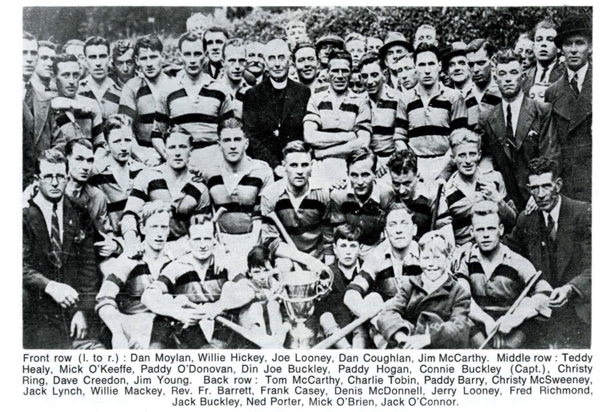 SportsHistory26's tweet photo. 8 in a row for the Glen #OTD 85 years ago
The @GlenRovers_ team which won an incredible 8th straight @OfficialCorkGAA County Senior Hurling Championship title on this day in 1941
Their likes will never be seen again 🟩🟨⬛️
#SportingMemories #GlenRovers #Cork #Hurling https://t.co/w1a05kXCka