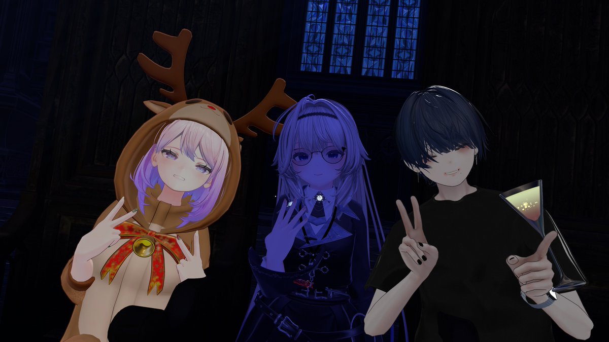 nakayan0110vrc's tweet photo. つい先日は #NightSmoke_VRC にお邪魔させていただきました！

今回も３ローテともにあっという間の時間でしたよ～。
次回開催日は予定があって行けないのが残念です～！　また再来週！

（アフターのお写真などはリプ欄に♪）
#VRChat https://t.co/wa2FlyVQY5