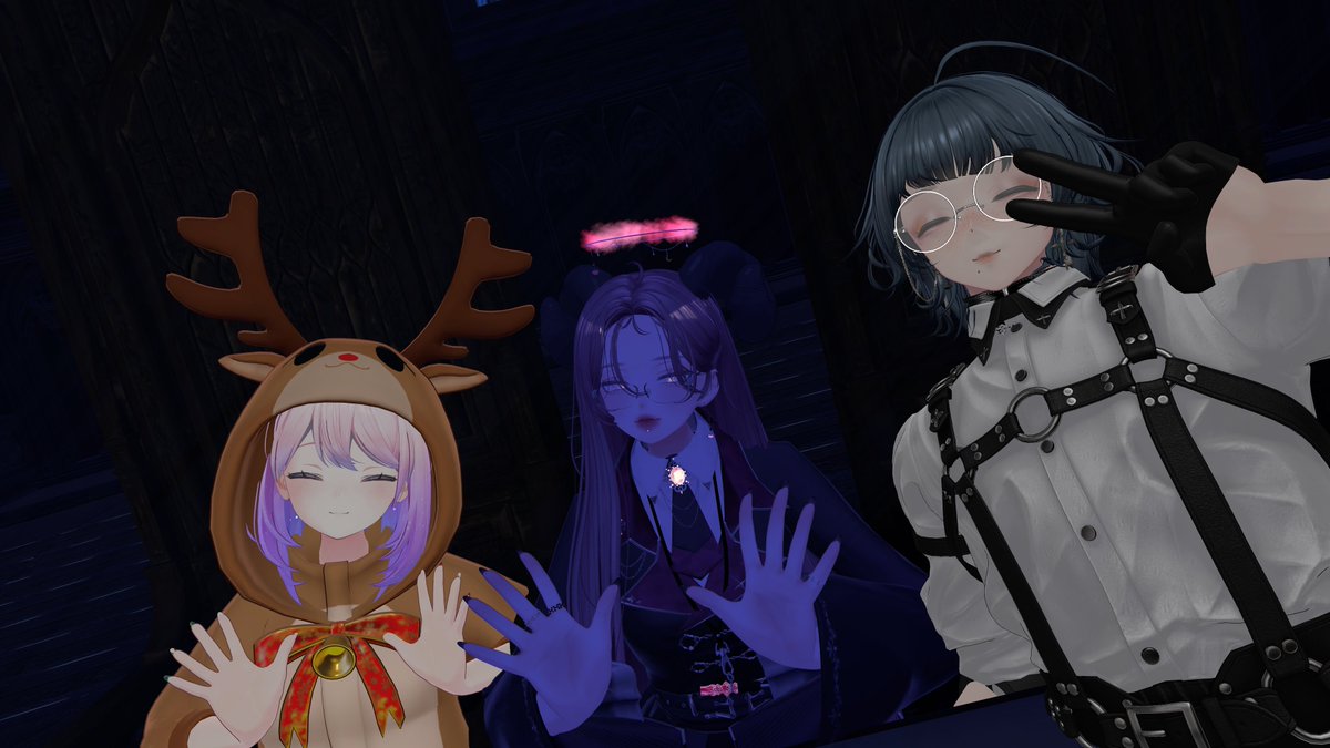 nakayan0110vrc's tweet photo. つい先日は #NightSmoke_VRC にお邪魔させていただきました！

今回も３ローテともにあっという間の時間でしたよ～。
次回開催日は予定があって行けないのが残念です～！　また再来週！

（アフターのお写真などはリプ欄に♪）
#VRChat https://t.co/wa2FlyVQY5