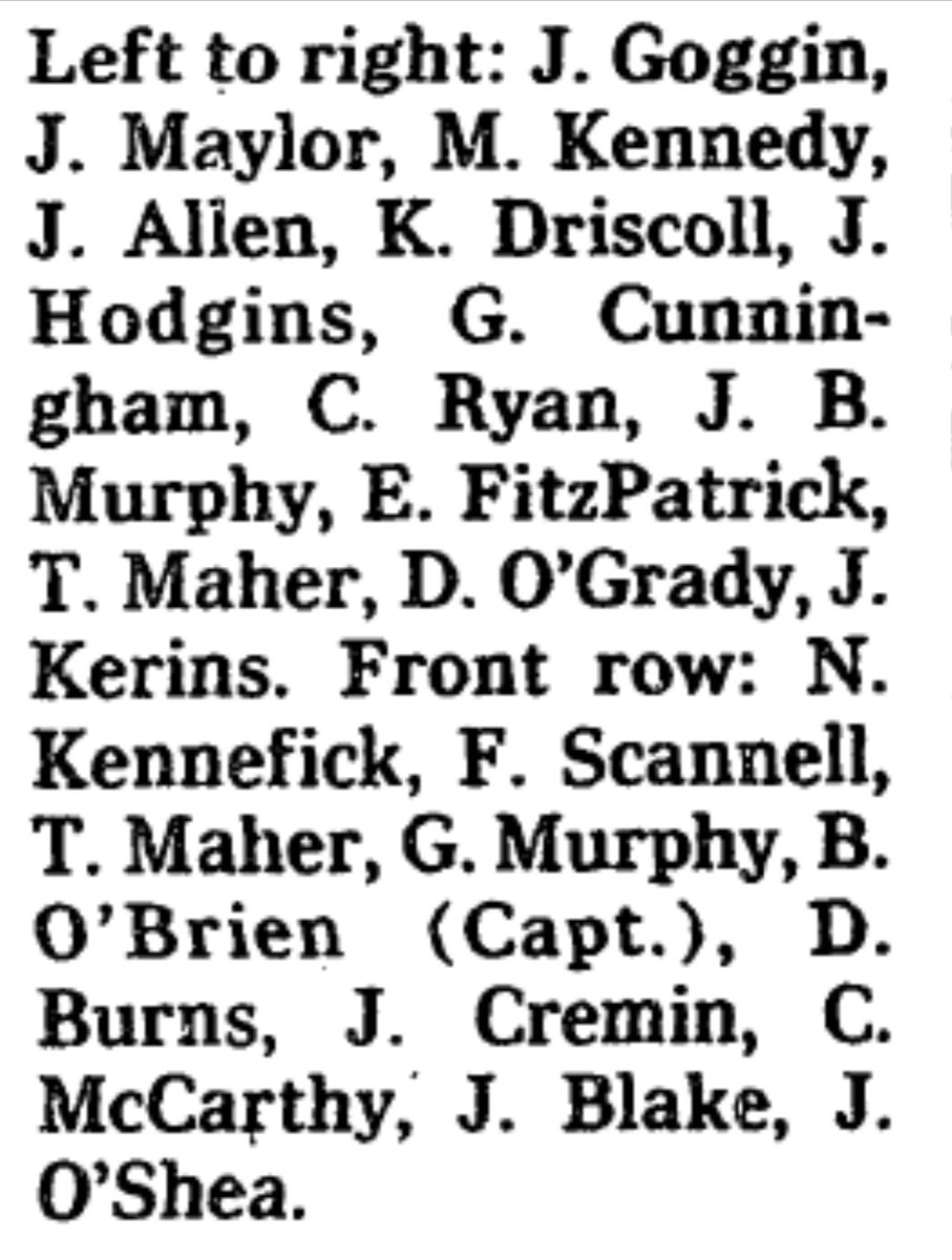 SportsHistory26's tweet photo. The men of 1980 🟦🟨
The @the_Barrs team which defeated Glen Rovers in the @OfficialCorkGAA County Senior Hurling Championship Final at Pairc Uí Chaoimh #OTD in 1980
Who wins the lates renewal of this great rivalry next Sunday afternoon…???
#SportingMemories #TheBarrs #Cork #Hurling