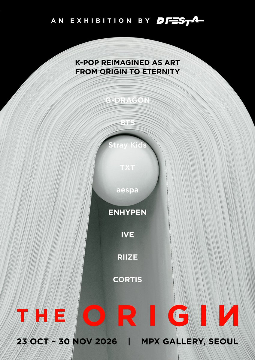 CORTISINDONESIA's tweet photo. [261012] INFO

D'FESTA: THE ORIGIN adalah pameran yang mengajak kamu menikmati K-Pop dengan cara yang paling artistik.

Pameran ini melibatkan 48 artis K-Pop yang menarik perhatian dunia serta para kreator terbaik Korea Selatan. Musik, fashion, visual, dan dunia unik setiap artis disatukan dalam satu pengalaman.

Lewat karya fotografi, video, seni rupa, desain ruang, dan interaksi, kamu bisa merasakan sudut pandang dan pengalaman baru dalam menikmati K-Pop.

Periode pameran: 23 Oktober - 30 November 2026
Lokasi: MPX GALLERY, Yeouido, Seoul
Jam operasional: Setiap hari, pukul 11.00-20.40
Pemesanan tiket: Mulai 13 Oktober melalui NOL

#CORTIS #코르티스 #GREENGREEN
🐼