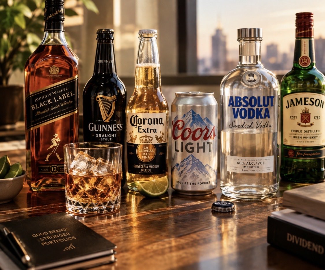 PortafolioMama's tweet photo. Whisky, cerveza, tequila… Son productos que conocemos de sobra.

Pero algunas de las grandes compañías que los fabrican no pasan por su mejor momento en bolsa.

Diageo, Molson Coors, Constellation Brands…

¿Hay oportunidades entre tanta caída o podemos acabar atrapados en una acción barata por algo?