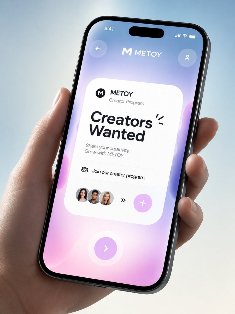 MeToy_prteam's tweet photo. Creators Wanted.
Create with METOY.
Share your ideas. Grow together. ✨
#Metoy #AdultCreator https://t.co/9cO2V3ij0y