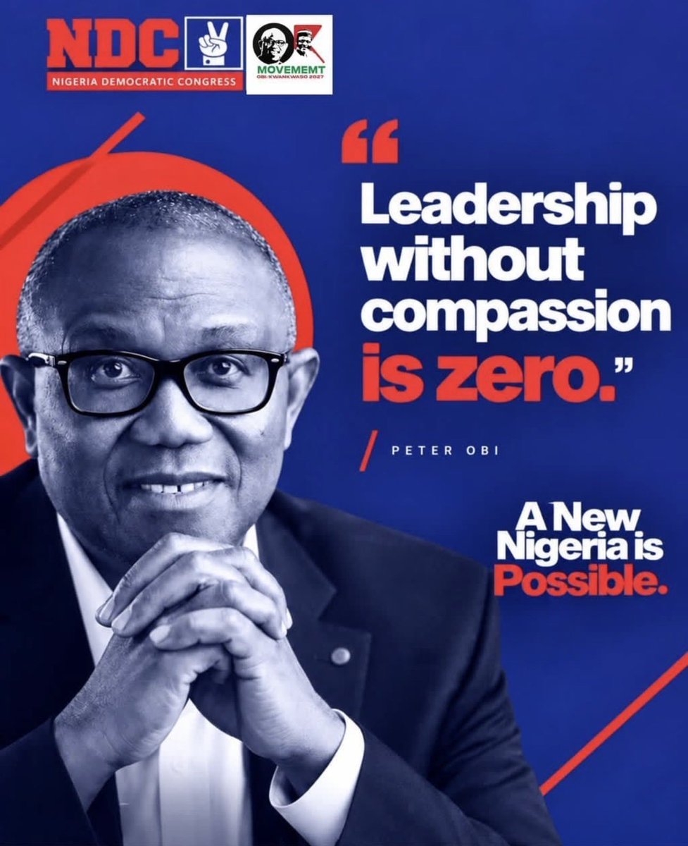 KateObi21111's tweet photo. For a government that would be free of fictitious govt agencies, Budget scams, Ghost workers and Public service frauds, Fraudulent & Abandoned public projects like the "Coastal road" vote Peter Obi of the NDC for President at the presidential polls in January 2027.

Nigeria deserves better, Citizens deserve better and a New Nigeria where government officials starting from the President are Accountable is very POssible with Peter Obi ! ✌️