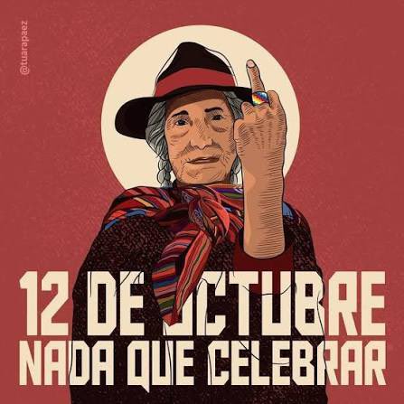 SeixoDani's tweet photo. #12deOctubre #NadaqueCelebrar https://t.co/UGdBWBLYya