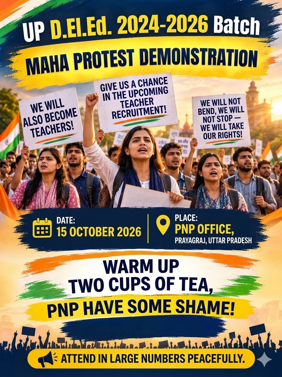 Antimavns's tweet photo. शहरी भर्ती 12508 में शामिल होना हमारा हक है, लेकिन सेशन लेट करके हमारे सपनों को तोड़ा जा रहा है। अधिकारियों की सुस्ती की सजा हम छात्र क्यों भुगतें? सरकार जल्द एक्शन ले! 📢⚠️
@myogiadityanath @thisissanjubjp @UPBasicShiksha @UPGovt
#UPDElEd_मौका_दो_न्याय_दो #UPDElEd_2024 https://t.co/mvMFlVe5Le