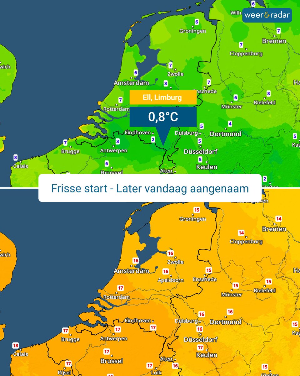 weerenradar_nl's tweet photo. Na een weekend met veel buien begint de nieuwe werkweek aanzienlijk rustiger: https://t.co/CdEOodsSzg
#weerbericht #weernieuws #herfst #hetweer #droog https://t.co/EbYjanWFtI
