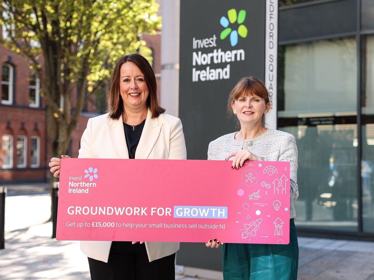 Economy_NI's tweet photo. Economy Minister Dr @CArchibald_SF has announced a new £2.3m programme of support to help to small businesses to grow by winning new sales in export markets.

Groundwork for Growth, developed by @InvestNI expects to support 240 new or existing micro, small and medium-sized businesses over the next three years.

Read more ➡️https://t.co/Sr56MpJonM