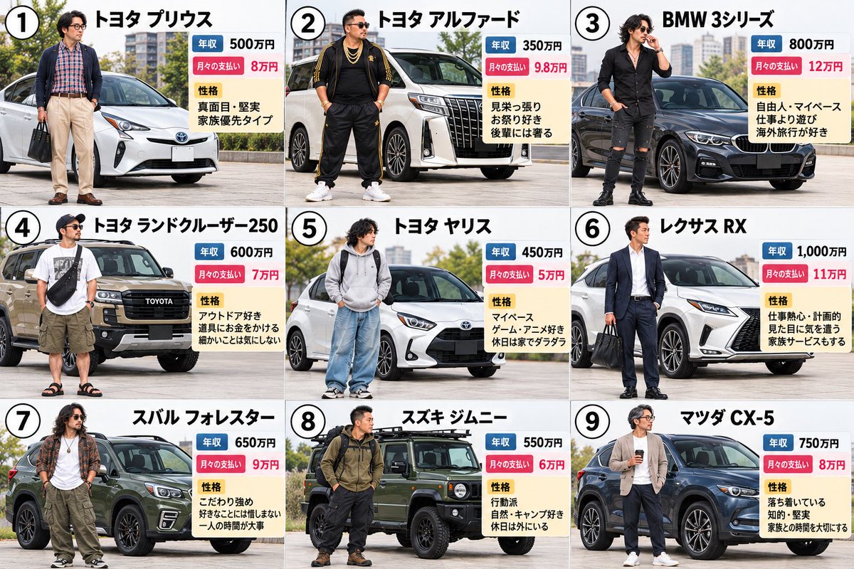 waka_skincare's tweet photo. 異論は認める。

乗ってる車で年収も性格もだいたい分かる説。 https://t.co/Xa93Kb1APz