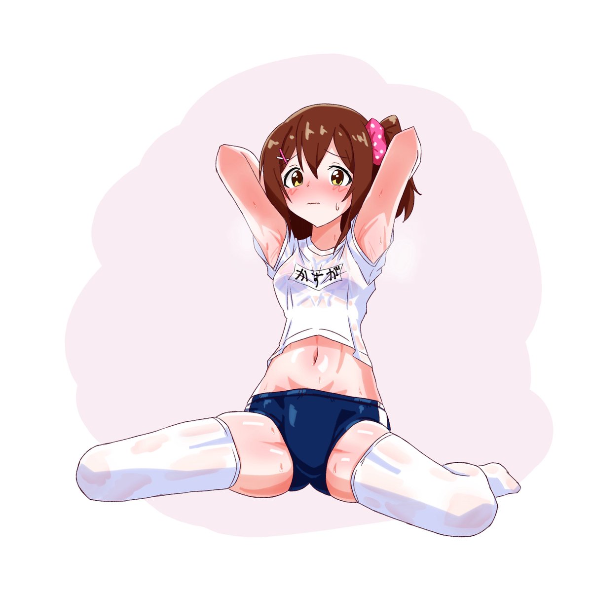 mera2423's tweet photo. #スポーツの日 っぽいイラスト、いつぞやに落書きしたこれくらいしか無いんだけど、例えば水着は"スポーツウェア"扱いになりませんか？ https://t.co/2xgbeU3fV4