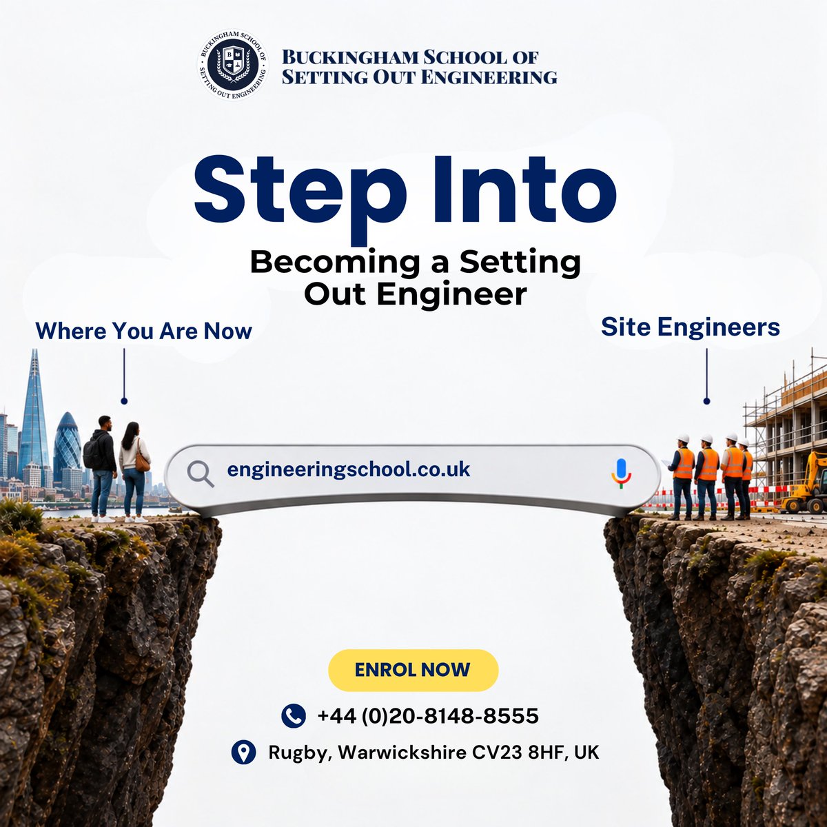 buckingham_eng's tweet photo. The gap between where you are and where you want to be? One decision closes it. 🏗️ 

Right now, you could be standing on the other side on site, doing the work that matters. All it takes is one step in the right direction. 👷‍♂️🚧 

#BSSE #fyp https://t.co/sgQ9bNqpNr