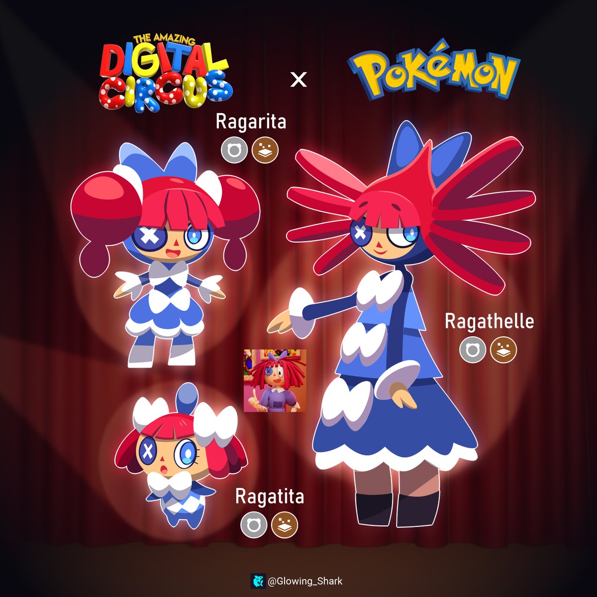 Glowing_Shark's tweet photo. Pokémon x TADC designs, I made these when the series ended, and I still miss them 😭✨ https://t.co/h1itfeW8B6