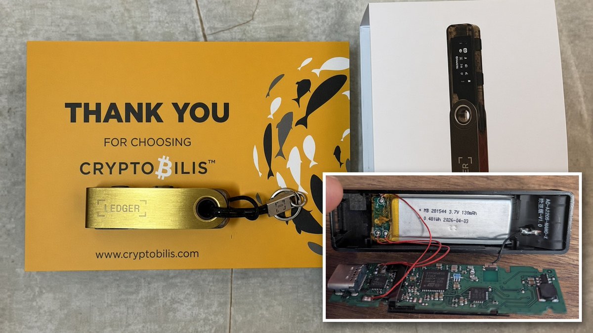 MarioNawfal's tweet photo. 🇫🇷🇨🇳🇲🇾 Around $90 million is gone from bugged Ledger wallets, and the reseller that sold them had a new owner nobody was allowed to talk about. 

Some of the wallets, sold through CryptoBilis, Ledger's authorized reseller for Indonesia, Malaysia and the Philippines, had a tiny implant hidden behind the screen.

It grabs the recovery phrase during setup and beams it out over a cellular connection.

The devices still pass Ledger's own authenticity check because the original security chip is left untouched.

Ledger has confirmed the implant in at least one device.

CryptoBilis was sold in March, and by August, 100% of its shares belonged to a single individual with an address in China's Heilongjiang province.

The original co-founders say they walked away from the business after the sale, and confidentiality terms kept them from announcing it.

Nobody has linked the mystery owner officially to the implants yet, and Ledger is staying quiet on the ownership change.

That's a big silence for a company whose whole pitch is "don't trust, verify." 

Ledger hasn't said whether it knew its authorized reseller for 3 countries had been secretly sold to an unknown buyer, and either answer looks bad for a brand that sells trust for a living.

Its line so far is that only a "limited" number of devices were hit and its own systems are safe.

Posts are also circulating claiming a tampered device turned up in Europe, allegedly bought at MediaMarkt, but Ledger hasn't confirmed any cases outside CryptoBilis.

Between this and the Magic Eden exploit that saw thousands of NFTs stolen from wallets just weeks ago, it's been a rough month for holders.

Turns out cold storage doesn't help much when the wallet phones home.

Sources: Ledger, The Verge, Bloomberg, Gizmodo, Bitcoin News, BitPinas, eGamers / Writer: Julie