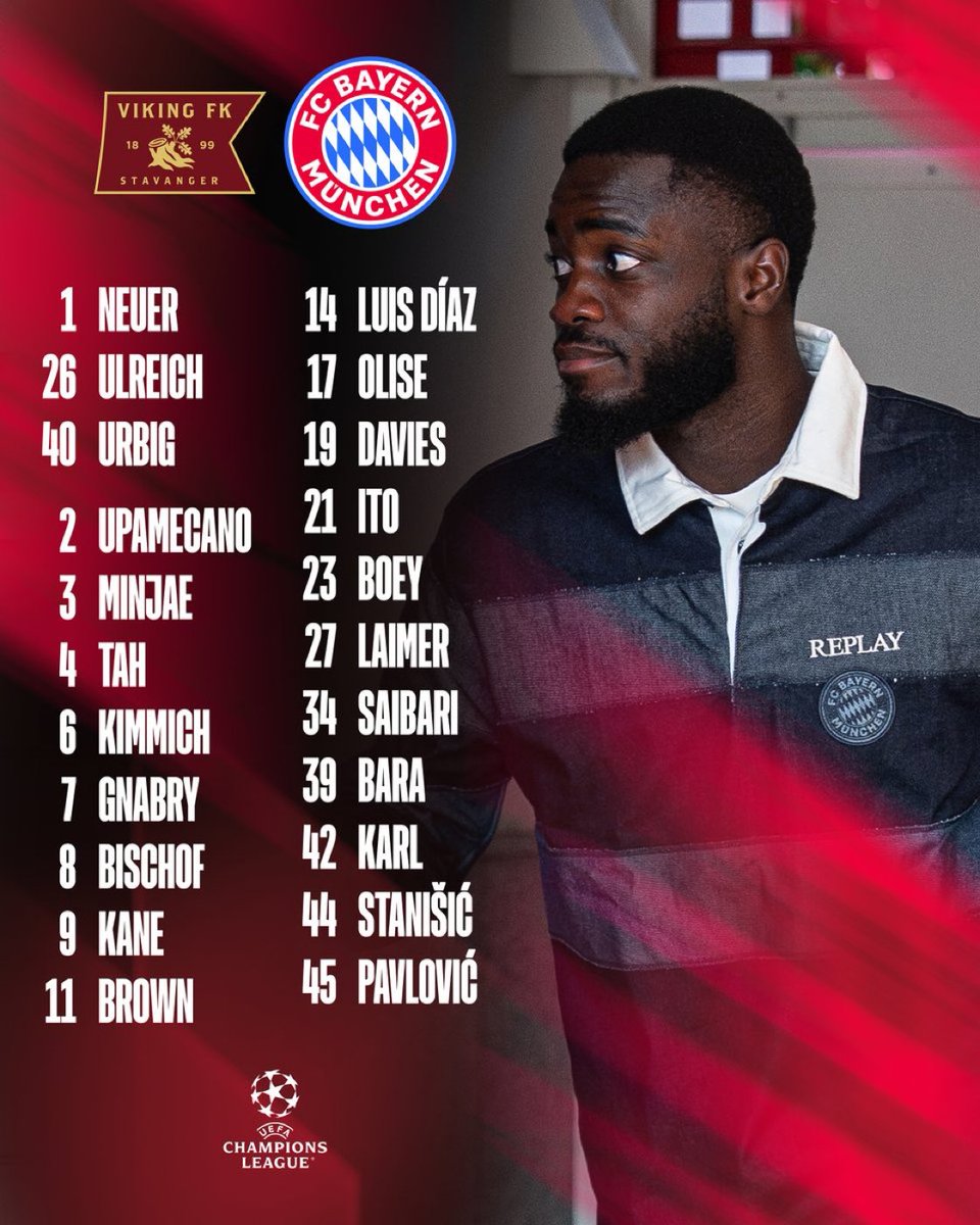 1x188CN's tweet photo. Unser Reisekader für das #UCL-Match in Stavanger. 🌟

#packmas #VFKFCB https://t.co/tVV4BnrDVg