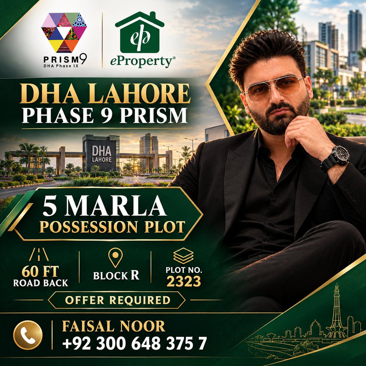 faisalNoorMayo's tweet photo. 🏡 **DHA LAHORE – PHASE 9 PRISM** 🔥

💎 **5 مرلہ قبضہ پلاٹ برائے فروخت**

📍 **بلاک:** R
📌 **پلاٹ نمبر:** 2323
🛣️ **60 فٹ روڈ بیک**
✅ قبضہ دستیاب
💰 **ڈیمانڈ: آفر درکار**
۔

📞 **Faisal Noor**
📱 Call / WhatsApp: +92 300 648 375 7

#DHALahore #Phase9Prism #5MarlaPlot #PlotFor https://t.co/TipnsMfcgh