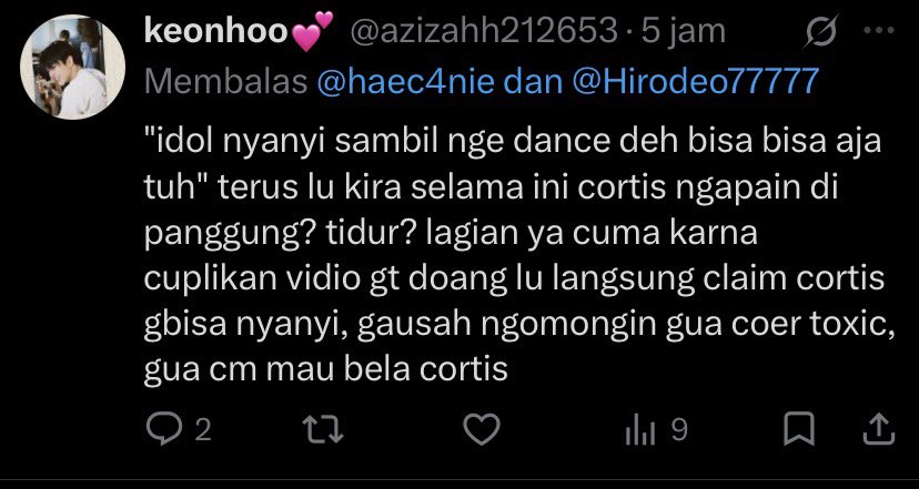 haec4nie's tweet photo. @azizahh212653 @Hirodeo77777 nih gue kirim ulang kalo lu lupa, lu sendiri yg ga terima gue ngetik FAKTA, skrg lu ngaku “gue bukan termasuk ke coer anti kritik” lah terus lu ngetik apa sebelumnya? sumpah ra jelas blass https://t.co/XiROXLebv9