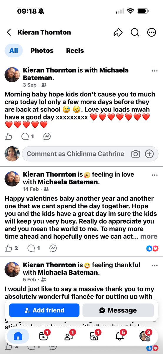 Michael120Ana's tweet photo. There is this couple I see on facebook always tagging each other and professing their love 🥰. It’s cute but don’t they have WhatsApp instead of doing it on facebook timeline https://t.co/IJ0ctYRTH2