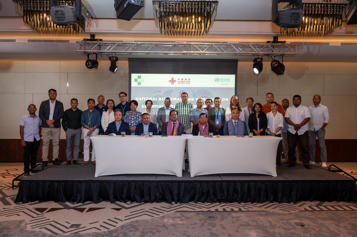 WHOTLS's tweet photo. Led by @MdSTimorLeste, funded by China (CIDCA), with WHO technical support. Participants assessed 5 key functions and their gaps. 🤝 https://t.co/LFMck7NfjK