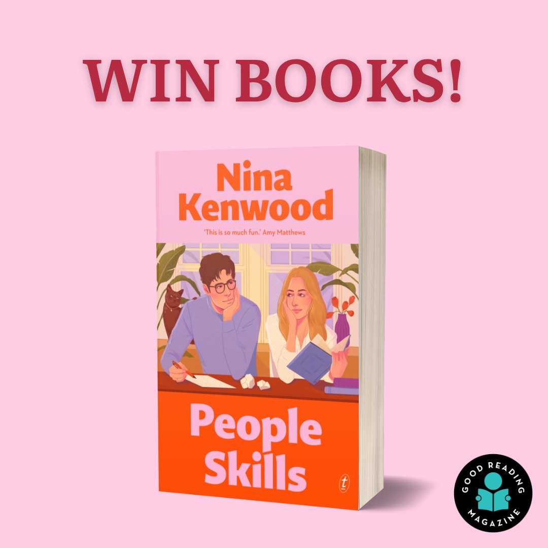 GoodReading's tweet photo. Looking for a romcom for your tbr? Apply below to win one of five copies of 'People Skills' by #NinaKenwood, @text_publishing.

Enter online by 11.59pm on 31st October: https://t.co/1ViOHdWb6R

#GoodReading #WinBooks #RomanceBooks #Competitions #PeopleSkills #TextPublishing https://t.co/gyIwKYaRcV