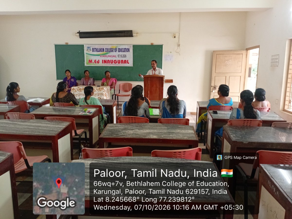BethlahemB's tweet photo. Bethlahem College of Education inaugurated the 18th batch of the M.Ed. programme on 7th   October 2026, marking the beginning of a new academic journey. https://t.co/RQCG6V1TFe