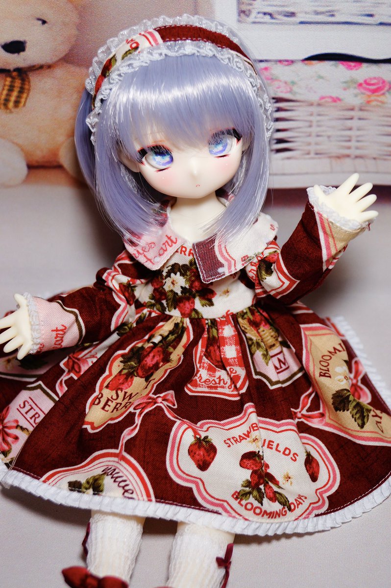 mist963th's tweet photo. 新しくお迎えしました #みみわんぴ 1着目、🍓のワンピース👗✨️
可愛らしさが際立って最高です๑ ᷇ 𖥦 ᷆๑)♡

#みみわんぴ
#insomnia_wig
#TinyFox
#うちのこかわいい https://t.co/E03c5YS4qZ